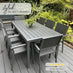 Dubai Grey Polywood 8 Seat Garden Dining Set