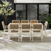 Dubai White & Wood Polywood 8 Seat Garden Dining Set