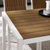 Dubai White & Wood Polywood 8 Seat Garden Dining Set