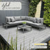Dubai Grey Polywood 6 Seat Garden Sofa Set