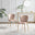 2x Danica Pink Velvet Dining Chairs Gold Legs