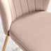 2x Danica Pink Velvet Dining Chairs Gold Legs