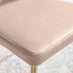 2x Danica Pink Velvet Dining Chairs Gold Legs