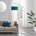 Danielle Teal and Marble Arc Standing Floor Lamp