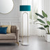 Danielle Teal and Marble Standing Floor Lamp