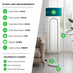 Danielle Teal and Marble Standing Floor Lamp
