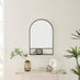 Dara Black Metal Arch Wall Mirror with Shelf