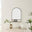 Dara Black Metal Arch Wall Mirror with Shelf