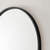 Dara Black Metal Arch Wall Mirror with Shelf