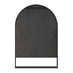 Dara Black Metal Arch Wall Mirror with Shelf