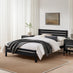 Declan Dark Grey Solid Pine Double Bed Frame