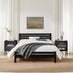 Declan Dark Grey Solid Pine Double Bed Frame