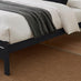 Declan Dark Grey Solid Pine Double Bed Frame