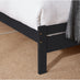 Declan Dark Grey Solid Pine Double Bed Frame