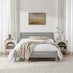 Declan Light Grey Solid Pine Double Bed Frame