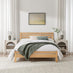 Declan Oak Solid Pine Double Bed Frame