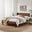 Declan Walnut Solid Pine Double Bed Frame