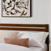 Declan Walnut Solid Pine Double Bed Frame