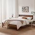 Declan Walnut Solid Pine King Bed Frame