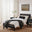 Declan Dark Grey Solid Pine Single Bed Frame