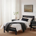 Declan Dark Grey Solid Pine Single Bed Frame