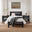 Declan Dark Grey Solid Pine Single Bed Frame