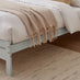 Declan Light Grey Solid Pine Single Bed Frame