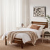 Declan Walnut Solid Pine Single Bed Frame