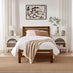 Declan Walnut Solid Pine Single Bed Frame