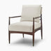 Delia Beige Fabric Mid Century Modern Accent Chair