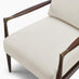 Delia Beige Fabric Mid Century Modern Accent Chair