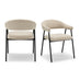 2x Delos Beige Fabric Dining Chairs