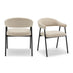 2x Delos Beige Fabric Dining Chairs