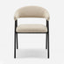 2x Delos Beige Fabric Dining Chairs