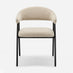 2x Delos Beige Fabric Dining Chairs