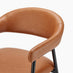 2x Delos Tan Faux Leather Fabric Dining Chairs