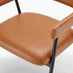 2x Delos Tan Faux Leather Fabric Dining Chairs