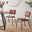2x Delta Tan Faux Leather Dining Chairs