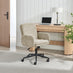 Diora Cream Jumbo Corduroy Swivel Office Chair