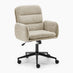Diora Cream Jumbo Corduroy Swivel Office Chair