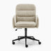 Diora Cream Jumbo Corduroy Swivel Office Chair