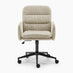 Diora Cream Jumbo Corduroy Swivel Office Chair