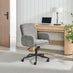 Diora Grey Jumbo Corduroy Swivel Office Chair