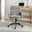 Diora Grey Jumbo Corduroy Swivel Office Chair
