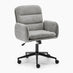 Diora Grey Jumbo Corduroy Swivel Office Chair