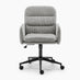 Diora Grey Jumbo Corduroy Swivel Office Chair