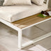Dubai White & Wood Polywood 6 Seat Garden Sofa Set