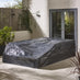 Dubai White & Wood Polywood 6 Seat Garden Sofa Set