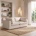 Echo Cream Linen-Look Fabric 2 Seater Modular Sofa