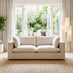 Echo Cream Linen-Look Fabric 2 Seater Modular Sofa